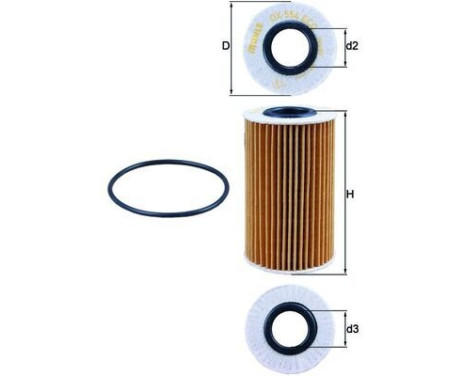 Oil Filter OX 554D1 Mahle, Image 3