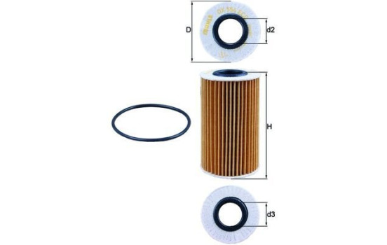 Oil Filter OX 554D1 Mahle, Image 3