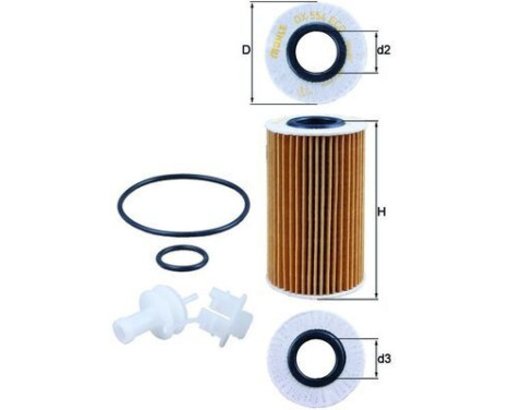 Oil Filter OX 554D2 Mahle, Image 3