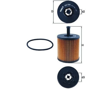 Oil Filter OX 556D Mahle, Image 4