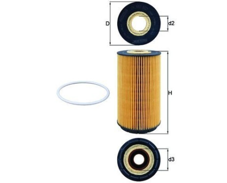 Oil Filter OX 557D Mahle, Image 3