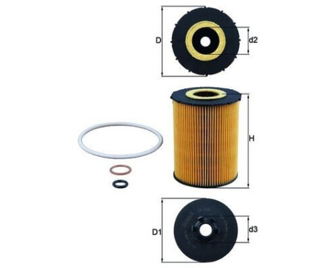 Oil Filter OX 636D Mahle, Image 4