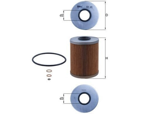 Oil Filter OX 68D Mahle, Image 6