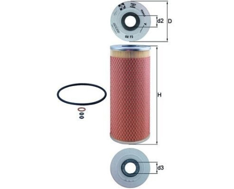 Oil Filter OX 72D Mahle, Image 2