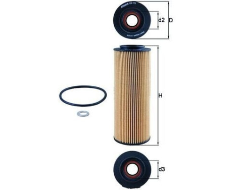 Oil Filter OX 775D Mahle, Image 2