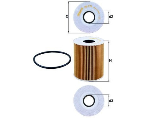 Oil Filter OX 776D Mahle, Image 3