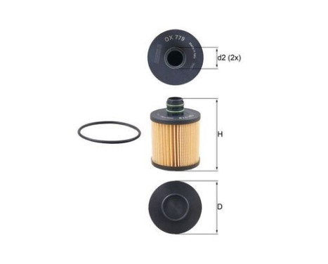 Oil Filter OX 779D Mahle, Image 3