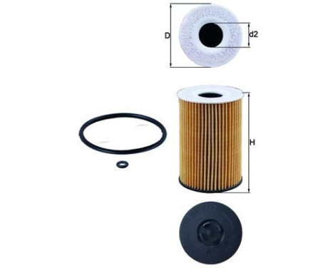 Oil Filter OX 787D Mahle, Image 3