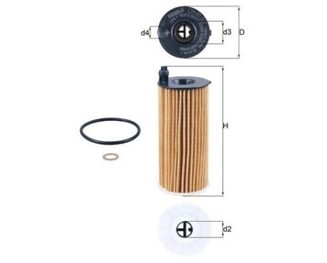 Oil Filter OX 813/2D Mahle, Image 2