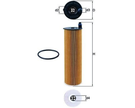 Oil Filter OX 823/6D Mahle, Image 2