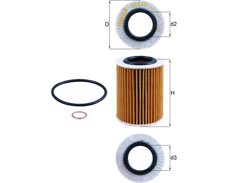 Oil Filter OX 825D Mahle