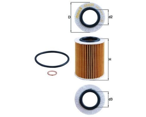 Oil Filter OX 825D Mahle, Image 2