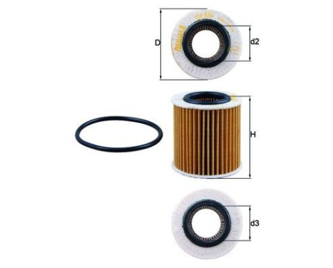 Oil Filter OX 834D Mahle, Image 2