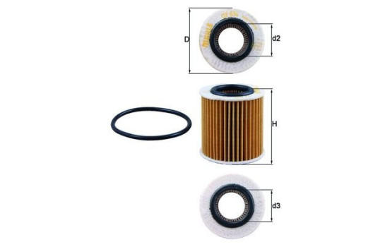 Oil Filter OX 834D Mahle, Image 2