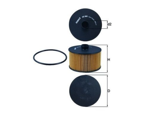 Oil Filter OX 968D Mahle, Image 4