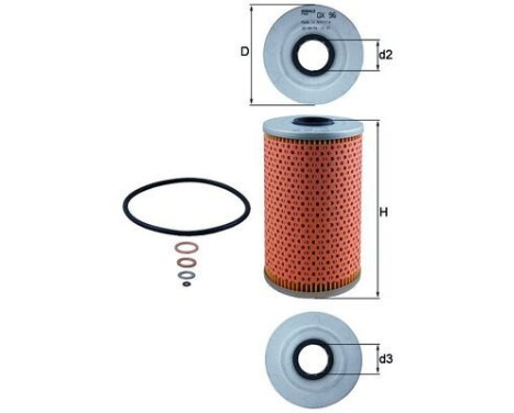 Oil Filter OX 96D Mahle, Image 2