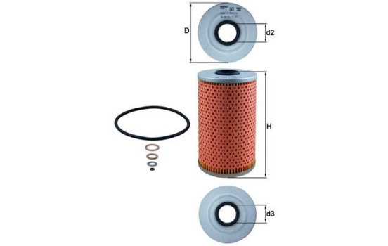 Oil Filter OX 96D Mahle, Image 2