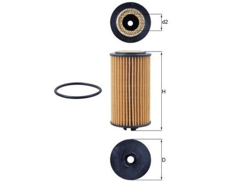 Oil Filter OX 978D Mahle, Image 2