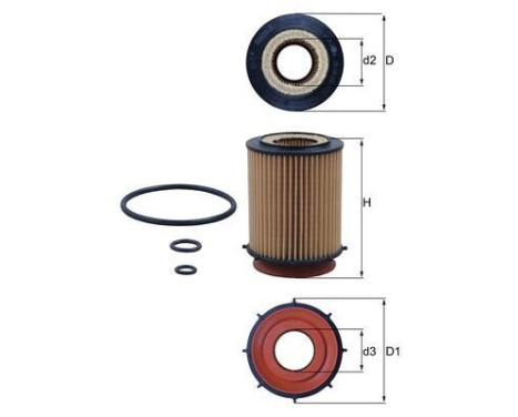 Oil Filter OX 982D Mahle, Image 4