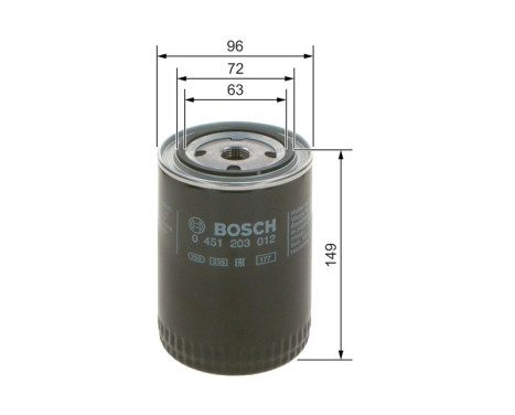 Oil Filter P3012 Bosch, Image 8