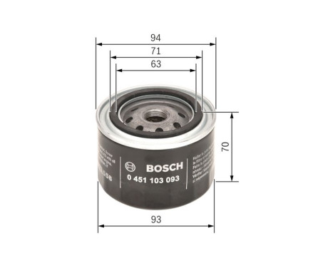 Oil Filter P3093 Bosch, Image 5