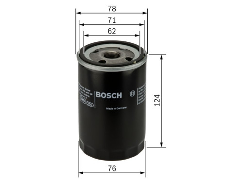 Oil Filter P3105 Bosch, Image 2
