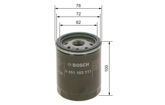 Oil Filter P3111 Bosch, Image 3