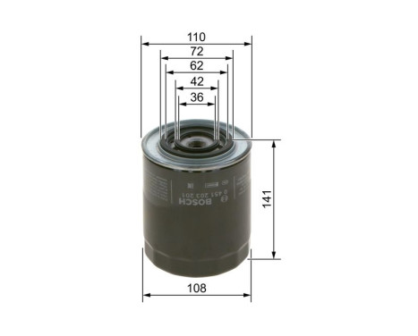 Oil Filter P3201 Bosch, Image 6