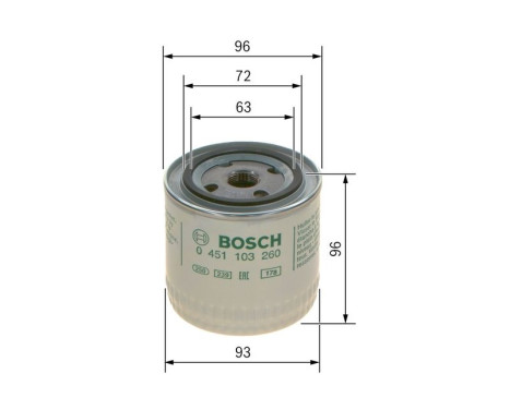 Oil Filter P3260 Bosch, Image 7