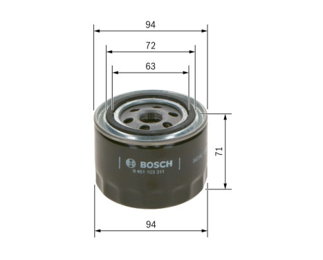 Oil Filter P3311 Bosch, Image 5