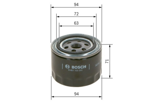 Oil Filter P3311 Bosch, Image 5