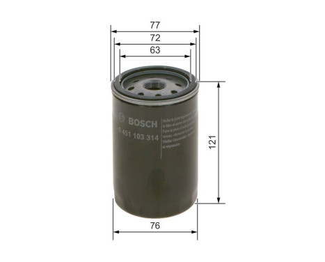 Oil Filter P3314 Bosch, Image 7