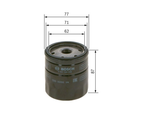 Oil Filter P3349 Bosch, Image 5