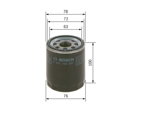 Oil Filter P3367 Bosch, Image 3