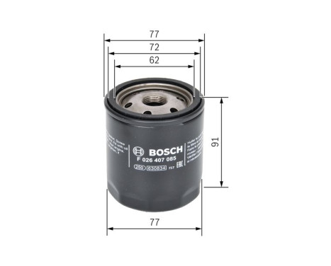 Oil Filter P7085 Bosch, Image 6