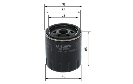 Oil Filter P7085 Bosch, Image 6