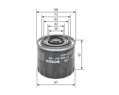 Oil Filter P7106 Bosch, Image 6