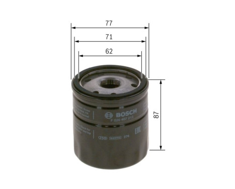 Oil Filter P7213 Bosch, Image 6