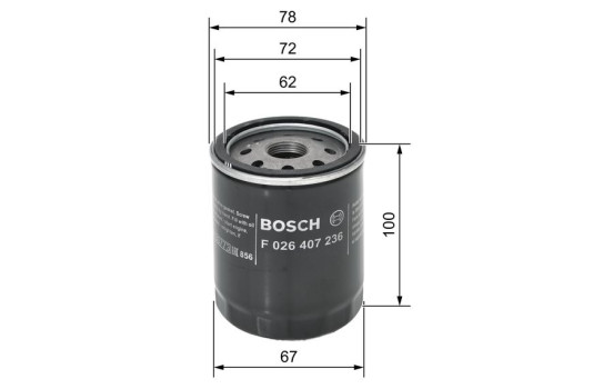 Oil Filter P7236 Bosch, Image 6