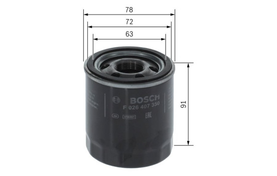 Oil filter P7350 Bosch, Image 5
