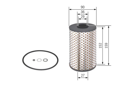 Oil Filter P9123 Bosch, Image 2