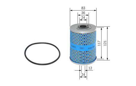 Oil Filter P9610 Bosch, Image 3