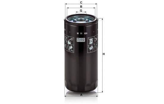 Oil Filter W 11 024 Mann, Image 3