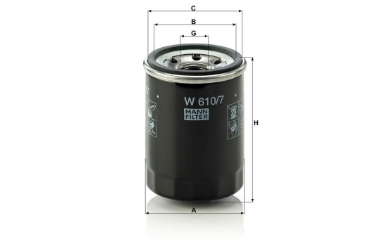 Oil Filter W 610/7 Mann, Image 3