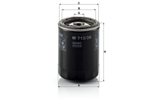 Oil Filter W 713/36 Mann, Image 4