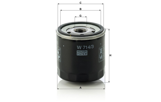 Oil Filter W 714/3 Mann, Image 4