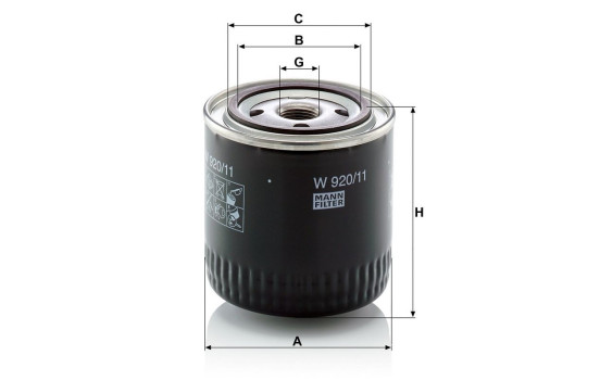 Oil Filter W 920/11 Mann, Image 3