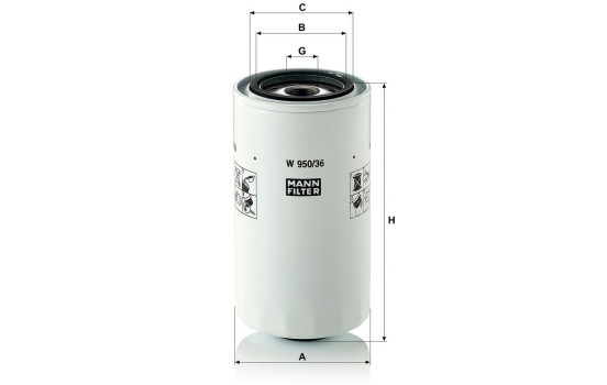 Oil Filter W 950/36 Mann, Image 3