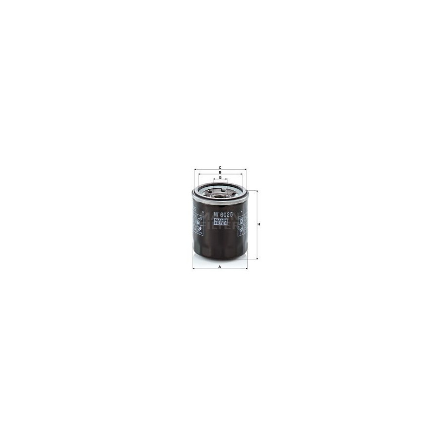 Oil Filter W6025 Mann | Winparts.co.uk - Oil filters
