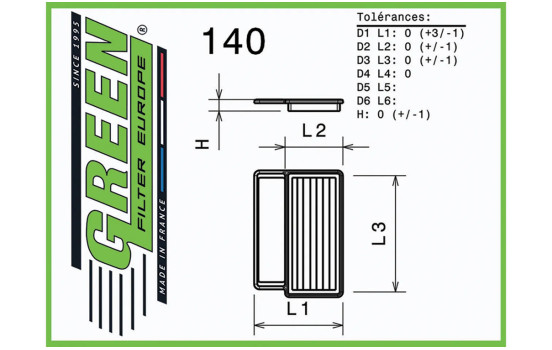 Replacement filter Green, Image 2